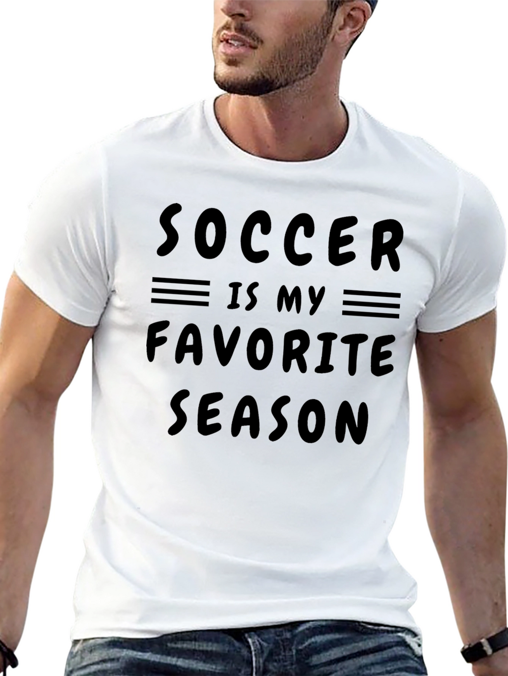 Soccer Is My Favorite Season T-Shirt - Black