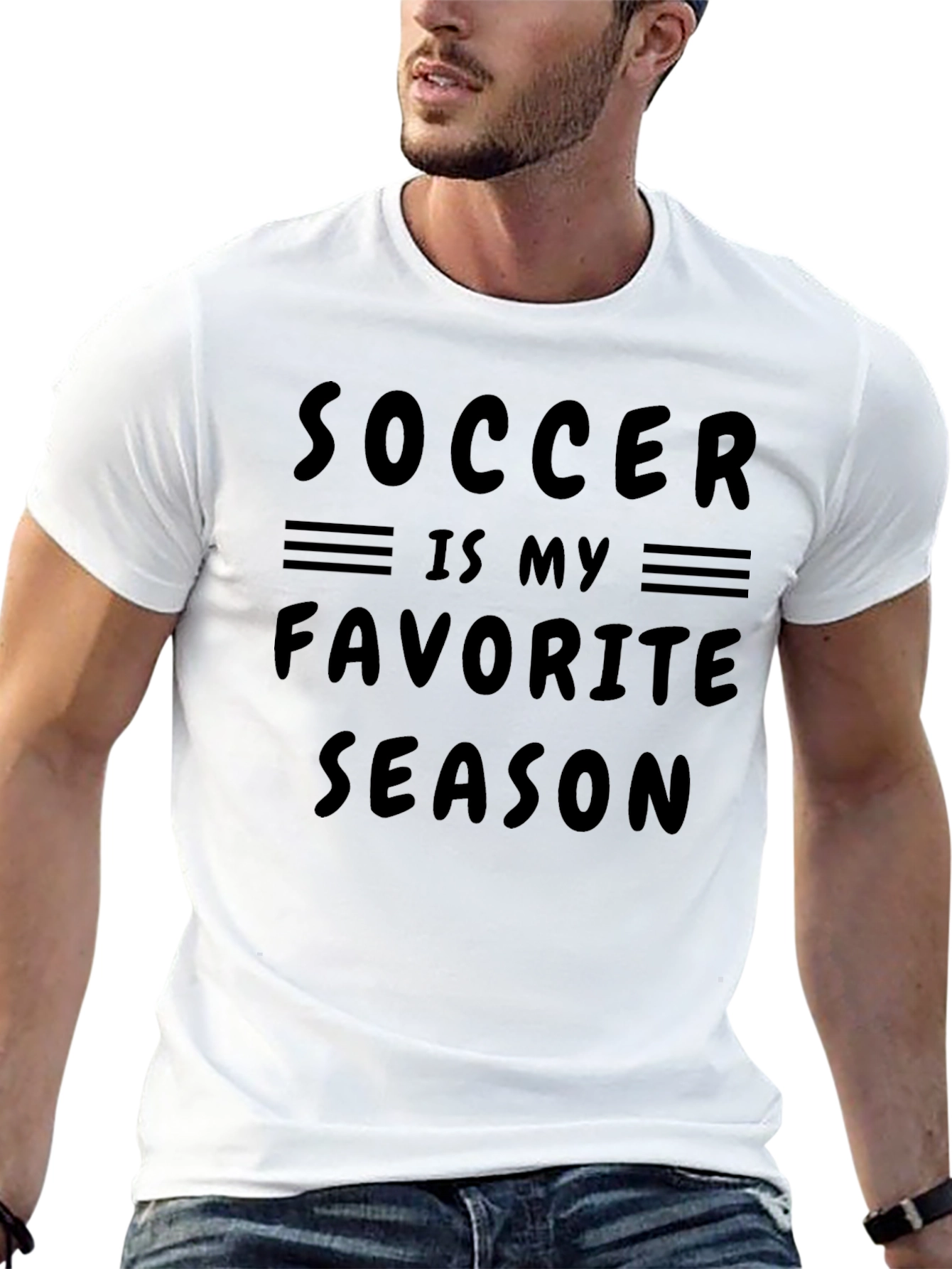 Soccer Is My Favorite Season T-Shirt - Black