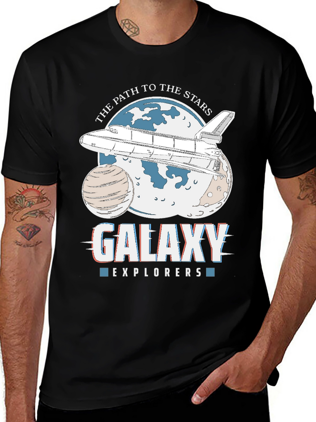 Galaxy Explorers Space Shuttle Graphic Tee
