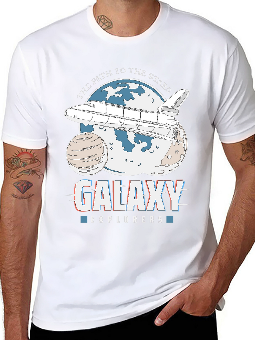 Galaxy Explorers Space Shuttle Graphic Tee
