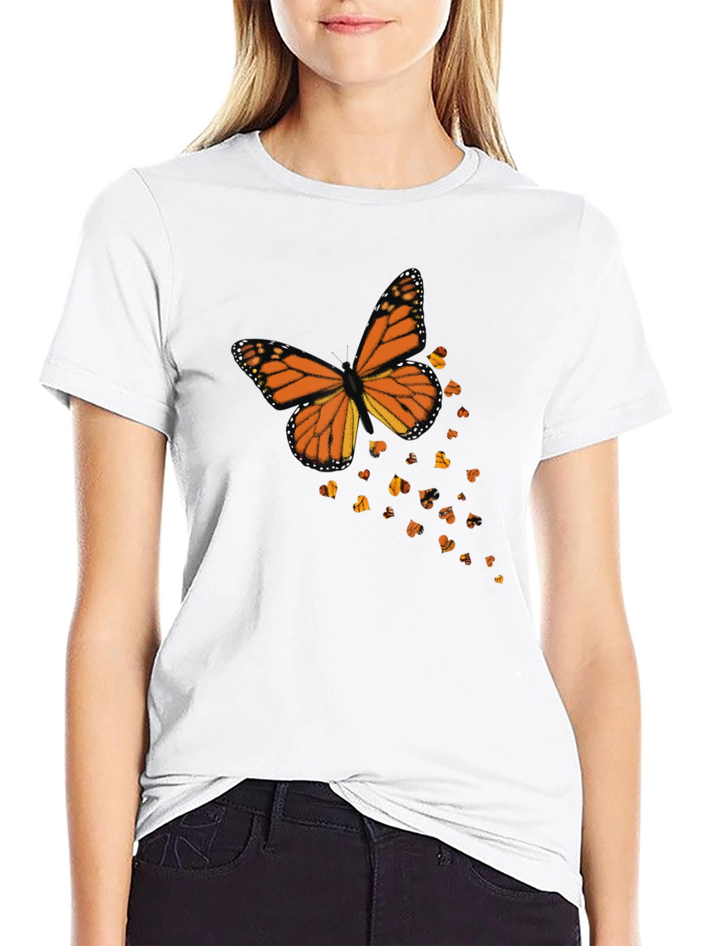 Monarch Butterfly Graphic Black T-Shirt