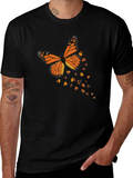 Monarch Butterfly Graphic Black T-Shirt