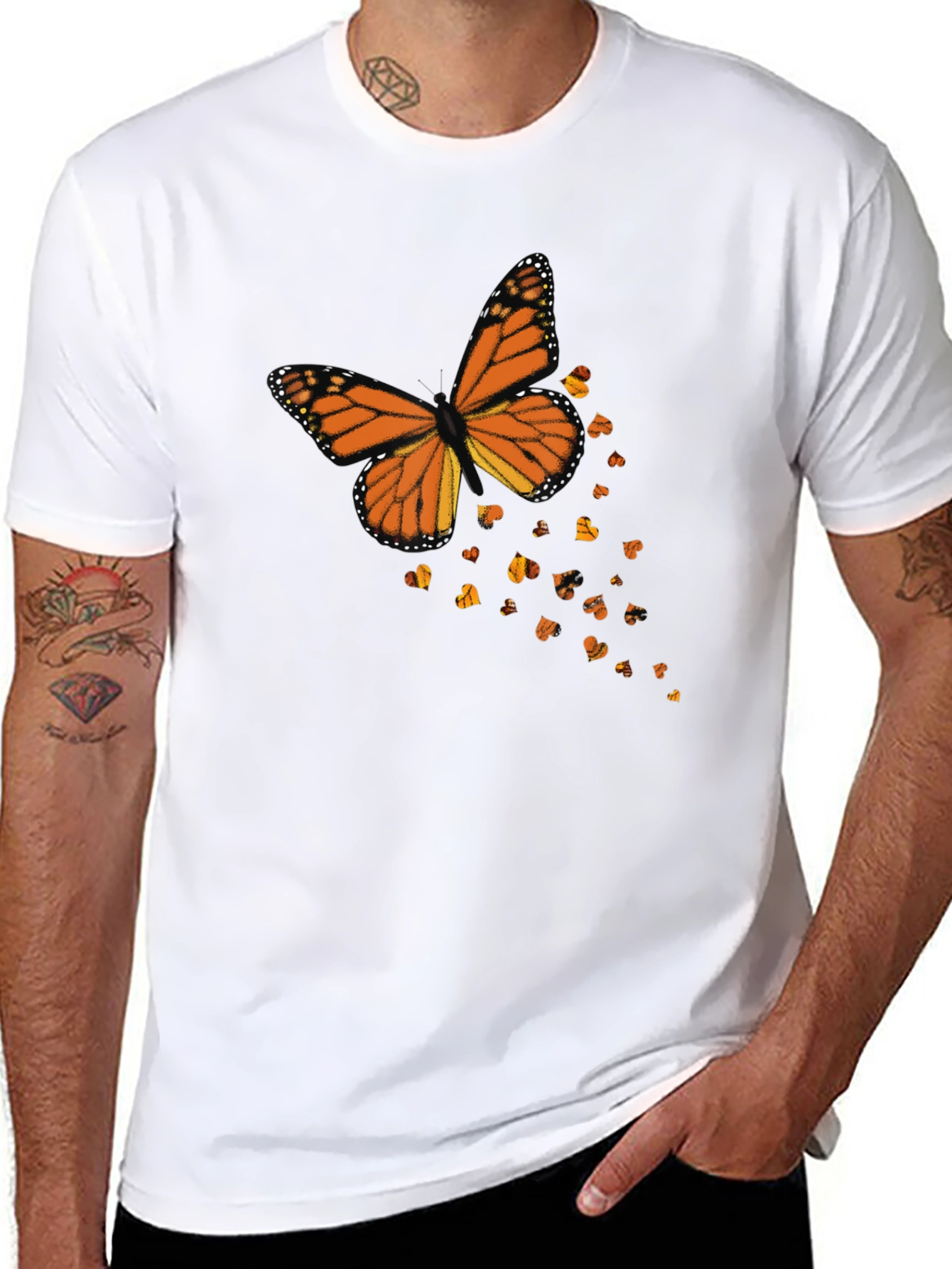 Monarch Butterfly Graphic Black T-Shirt