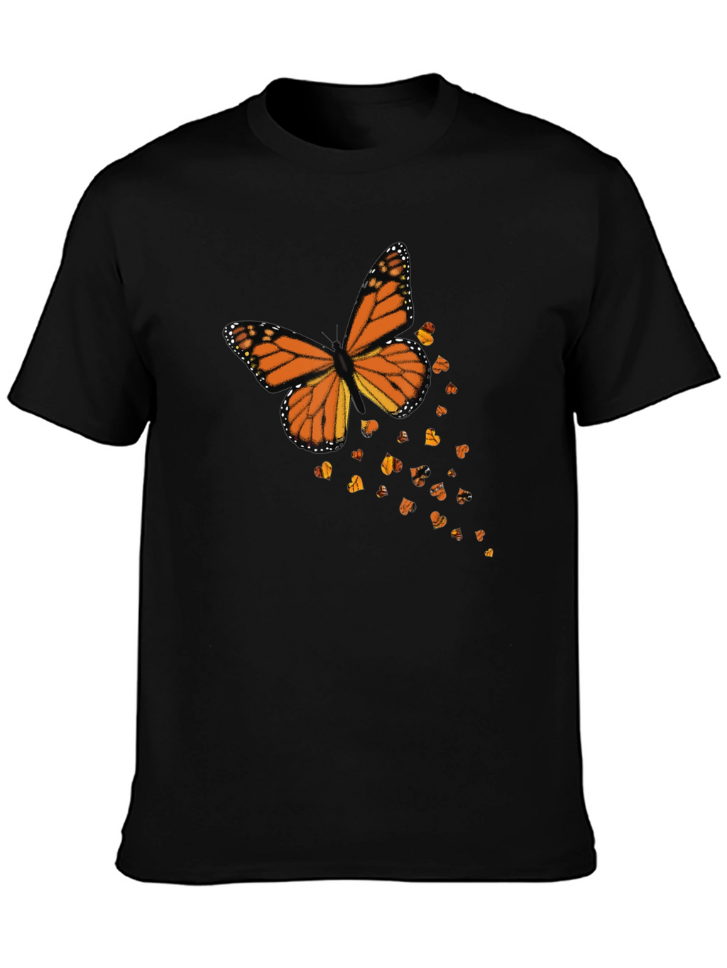 Monarch Butterfly Graphic Black T-Shirt