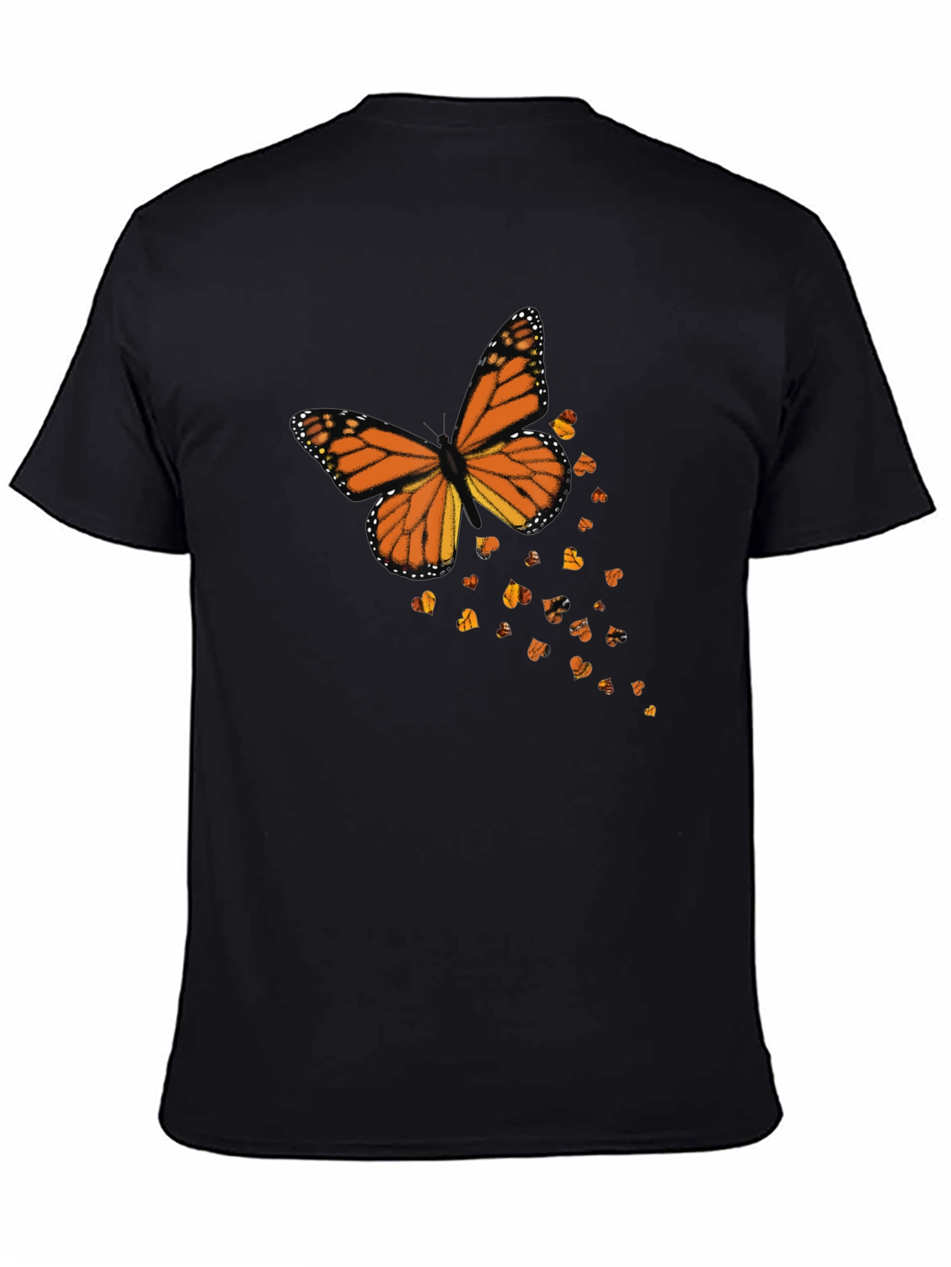 Monarch Butterfly Graphic Black T-Shirt