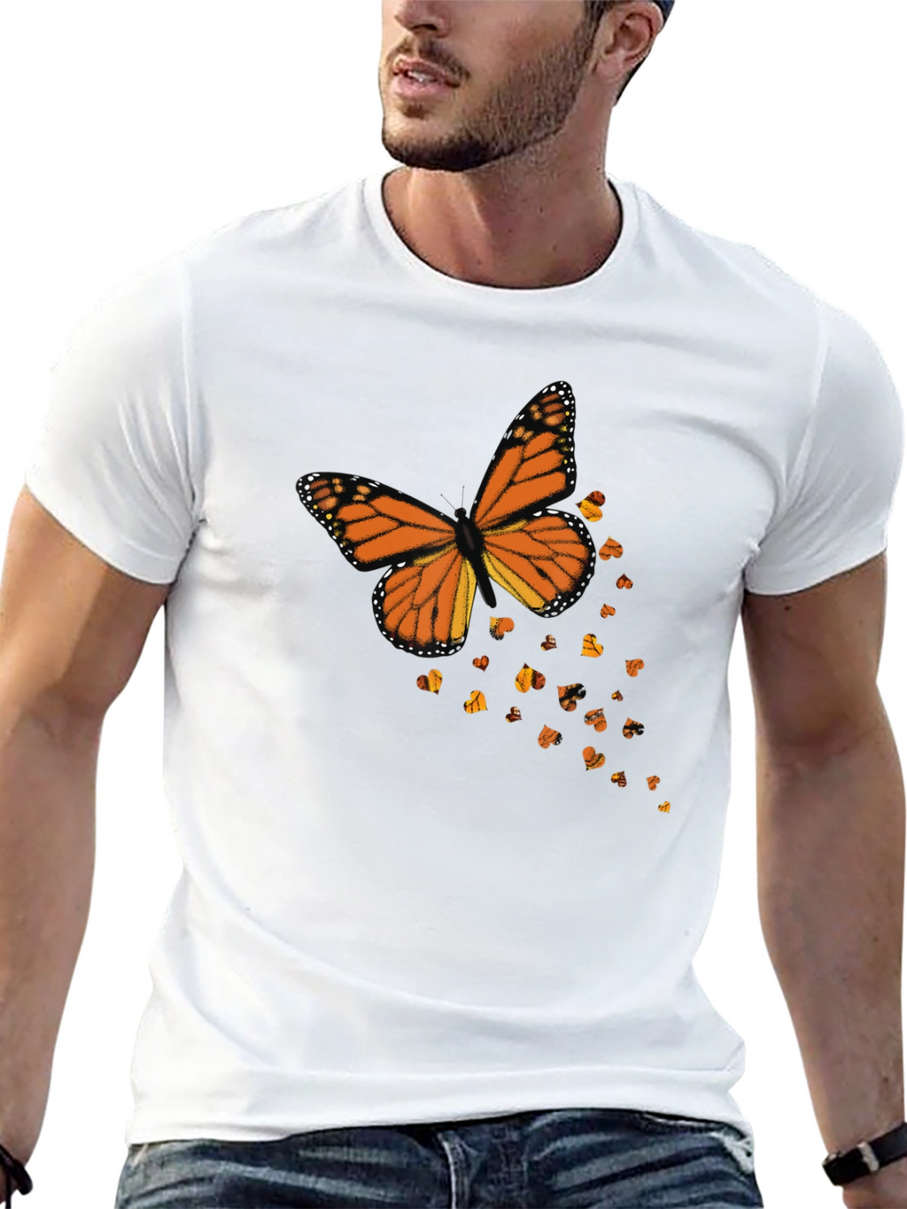 Monarch Butterfly Graphic Black T-Shirt