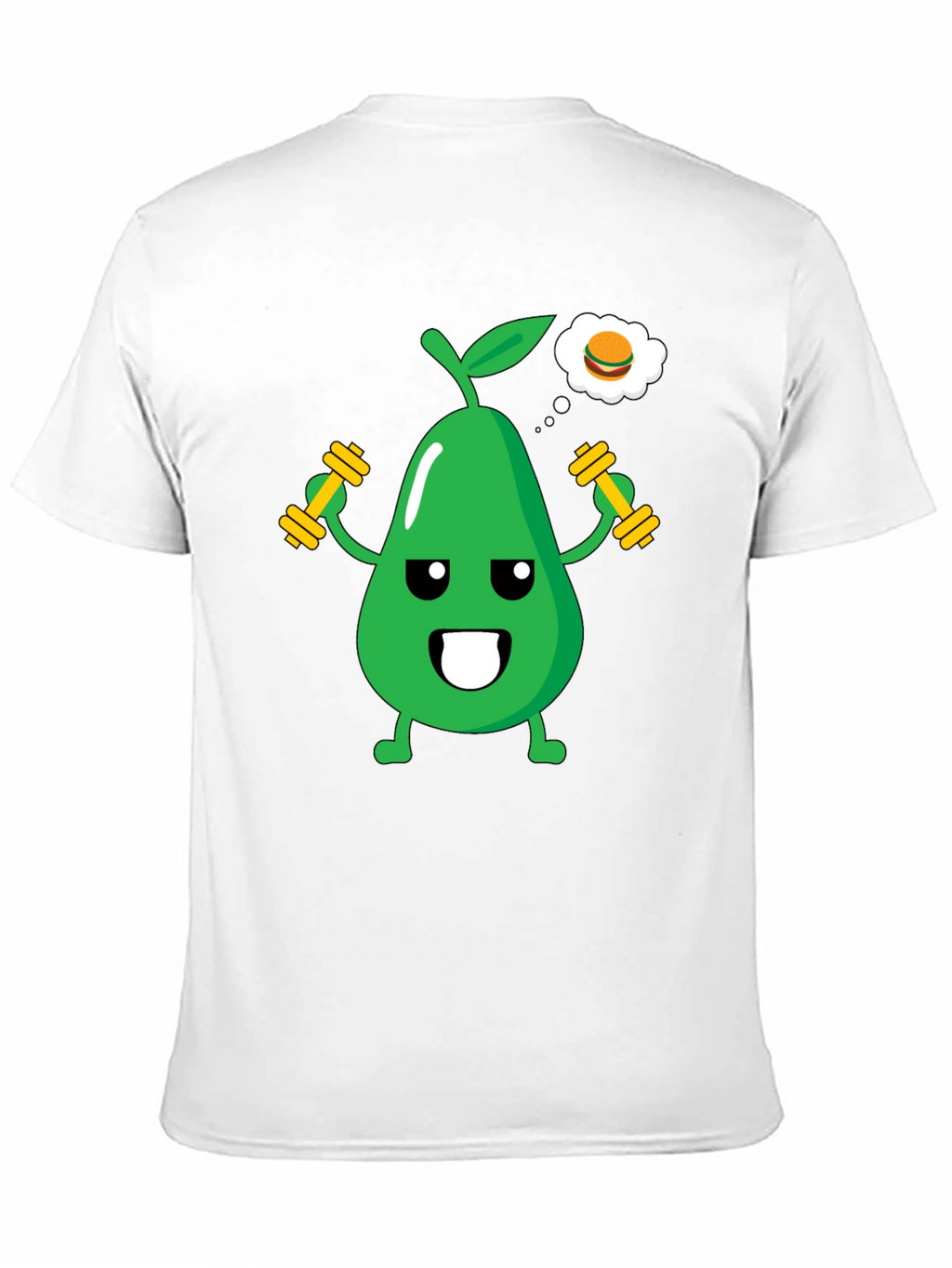 Funny Avocado Gym Workout T-Shirt - Black