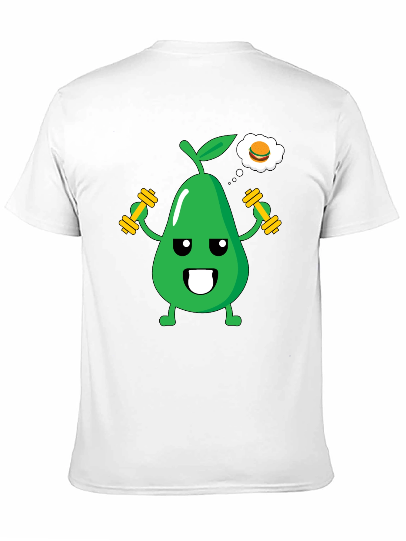 Funny Avocado Gym Workout T-Shirt - Black