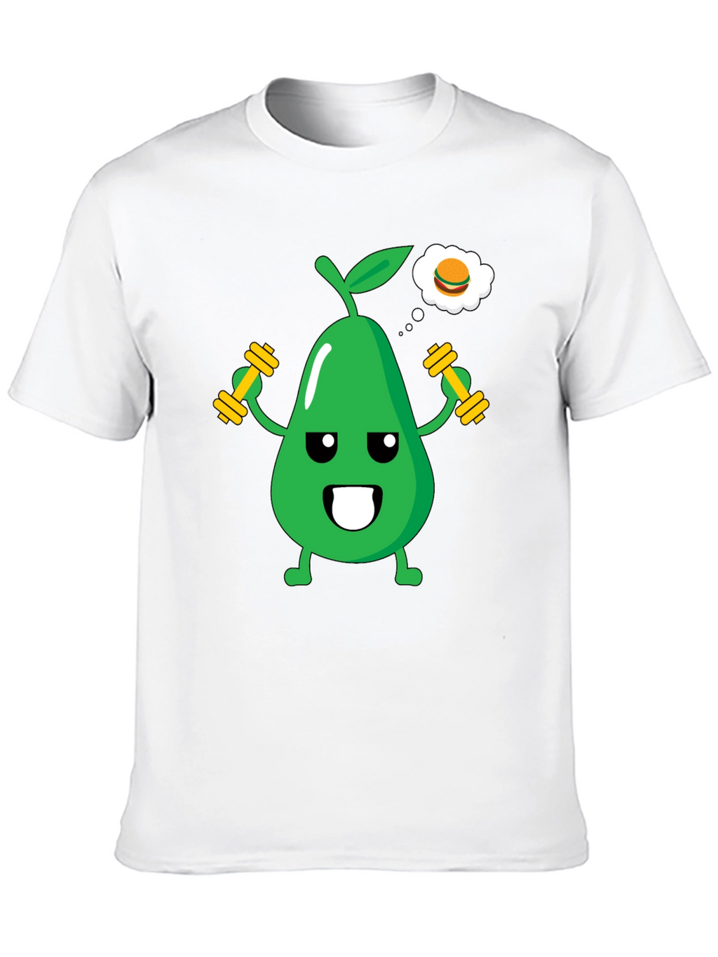 Funny Avocado Gym Workout T-Shirt - Black