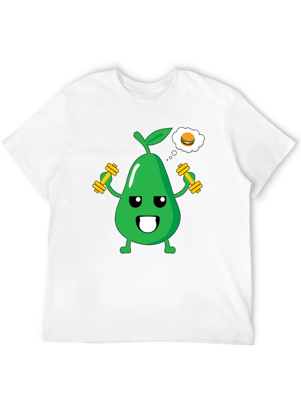 Funny Avocado Gym Workout T-Shirt - Black