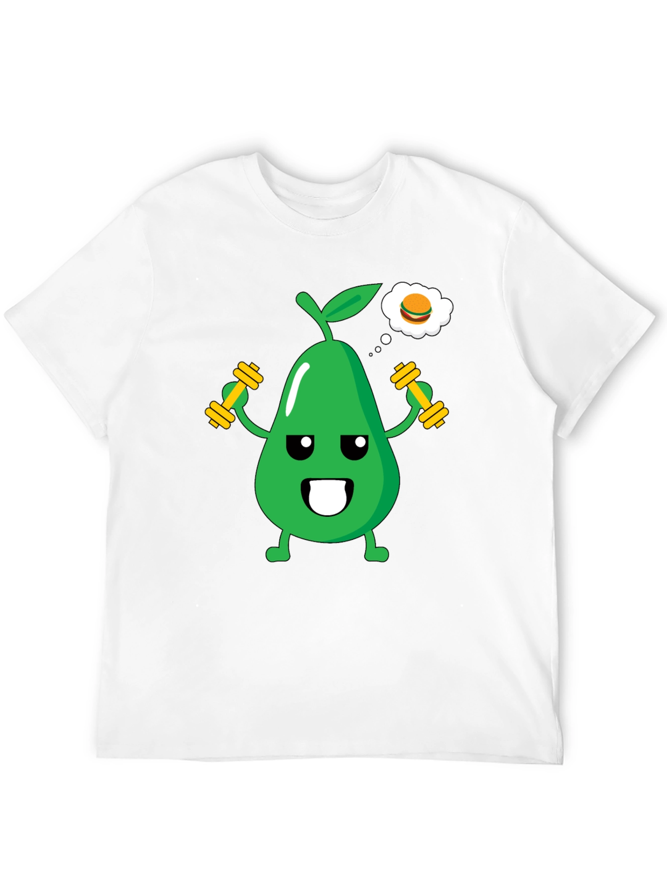 Funny Avocado Gym Workout T-Shirt - Black