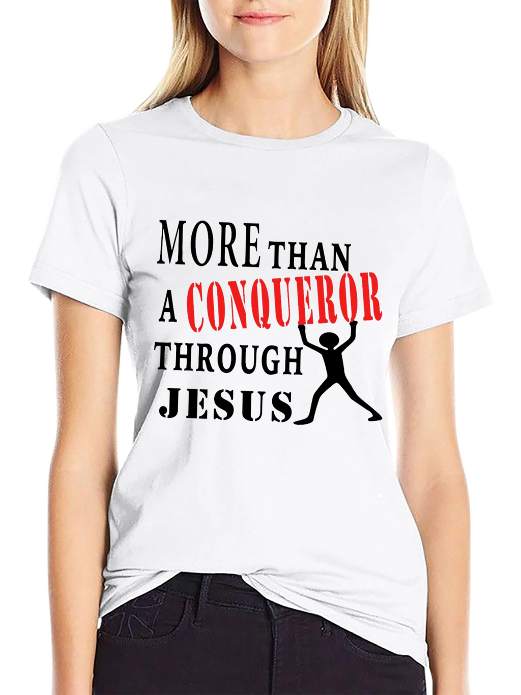 More Than a Conqueror Black Graphic Tee