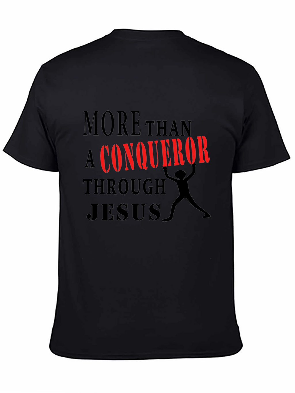 More Than a Conqueror Black Graphic Tee
