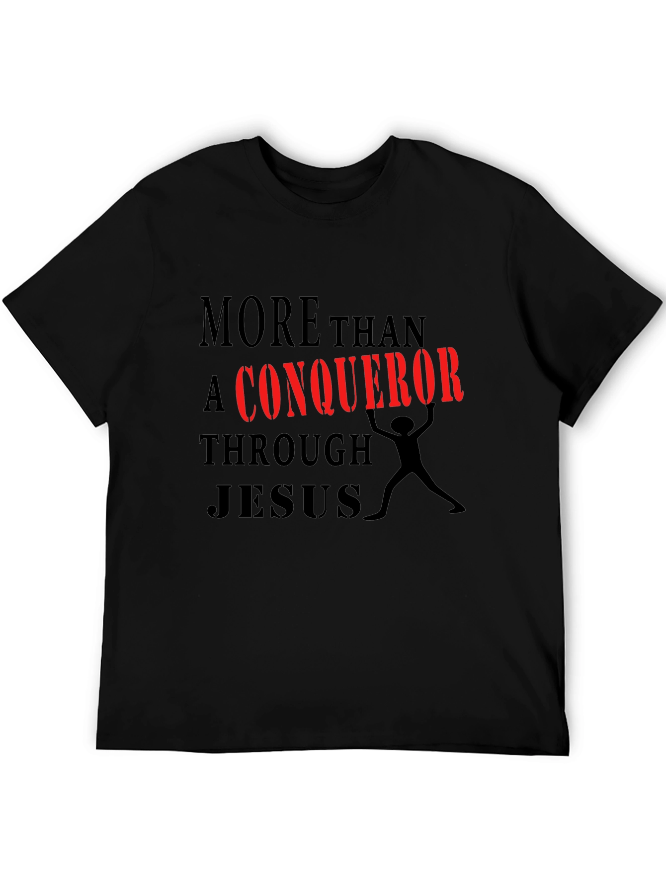 More Than a Conqueror Black Graphic Tee
