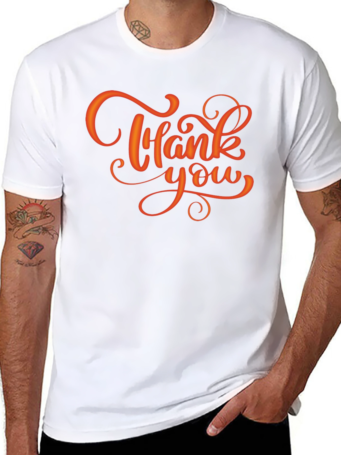 Thank You Script Black T-Shirt