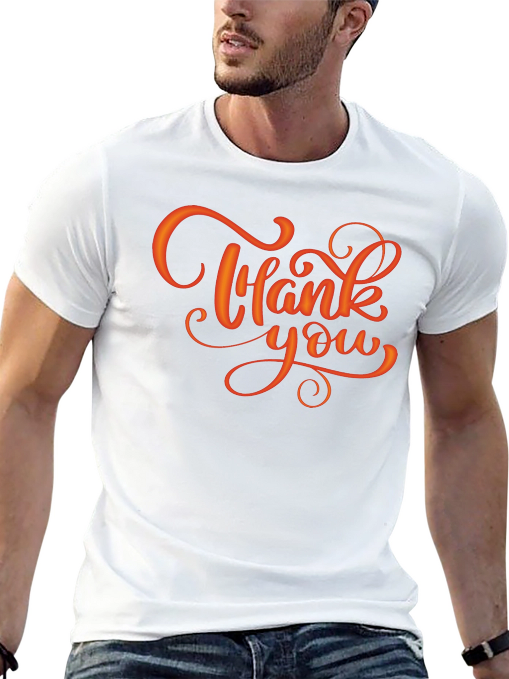 Thank You Script Black T-Shirt