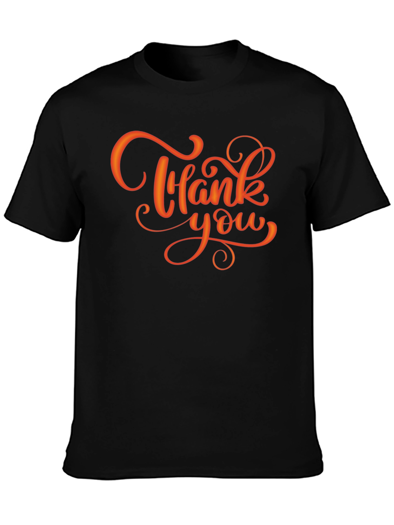 Thank You Script Black T-Shirt