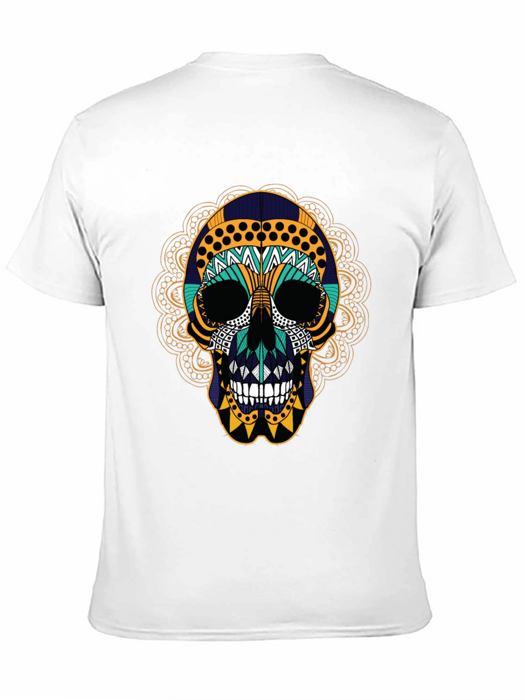 Day of the Dead Skull Graphic Tee - Black