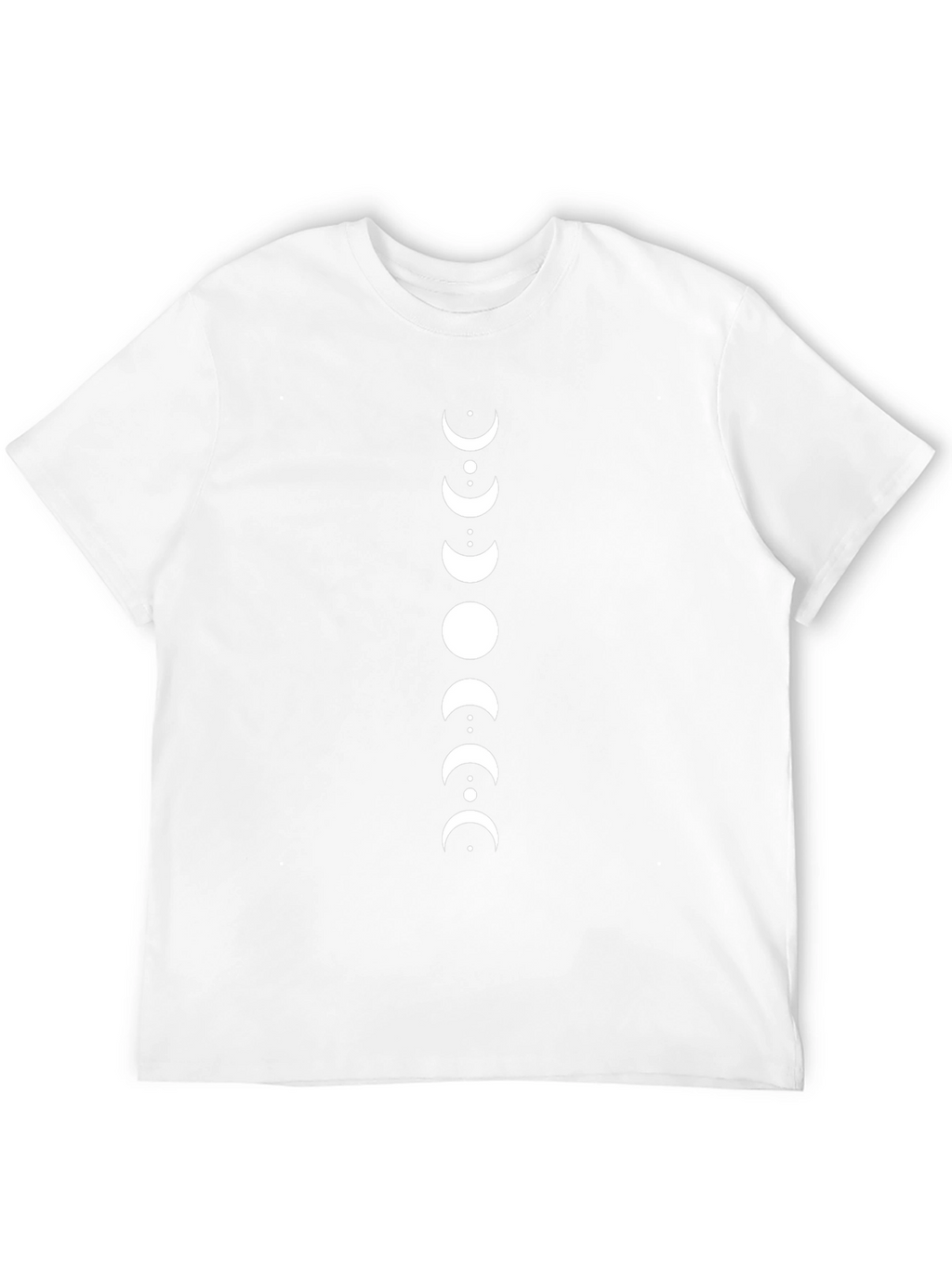 Lunar Phase Graphic Tee - Black Cotton Shirt