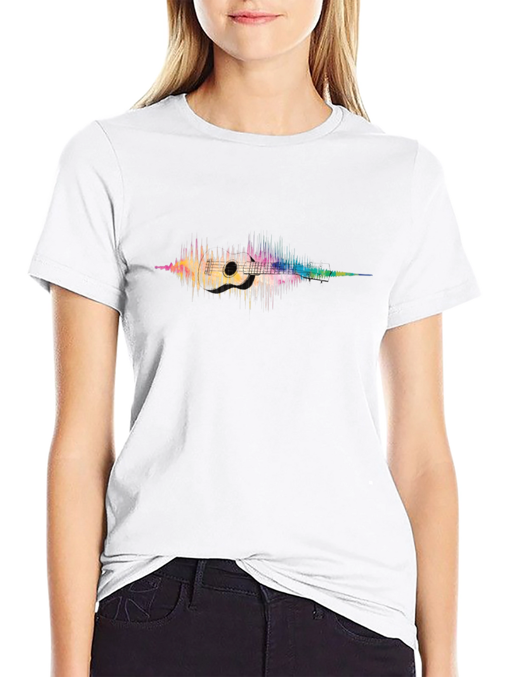 Soundwave Guitar Graphic T-Shirt - Music Lover Tee