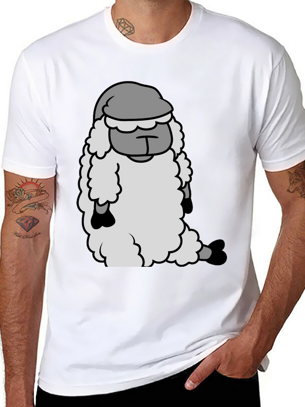 Sleepy Sheep Graphic Tee - Soft Cotton Comfort