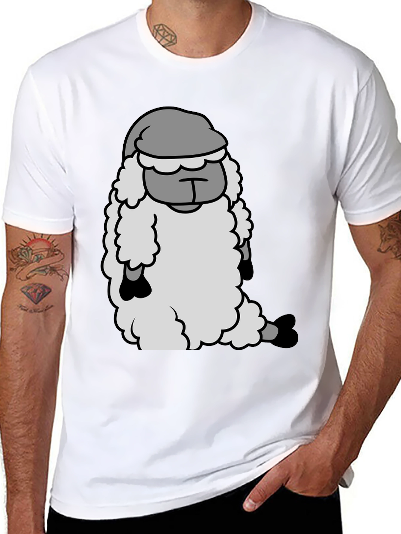 Sleepy Sheep Graphic Tee - Soft Cotton Comfort