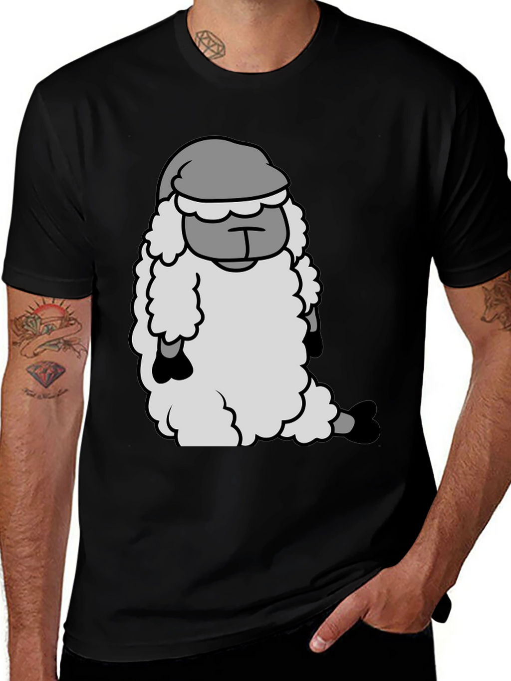 Sleepy Sheep Graphic Tee - Soft Cotton Comfort