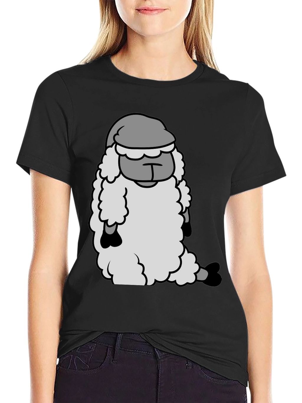 Sleepy Sheep Graphic Tee - Soft Cotton Comfort