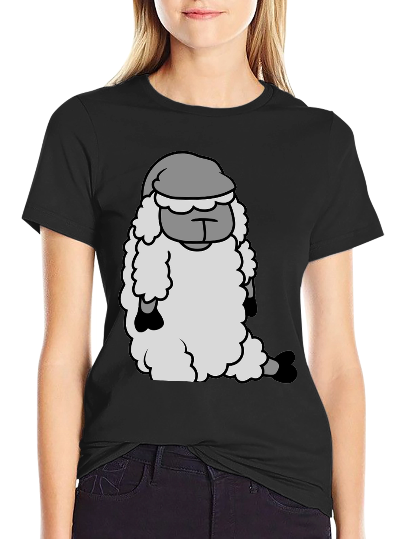 Sleepy Sheep Graphic Tee - Soft Cotton Comfort