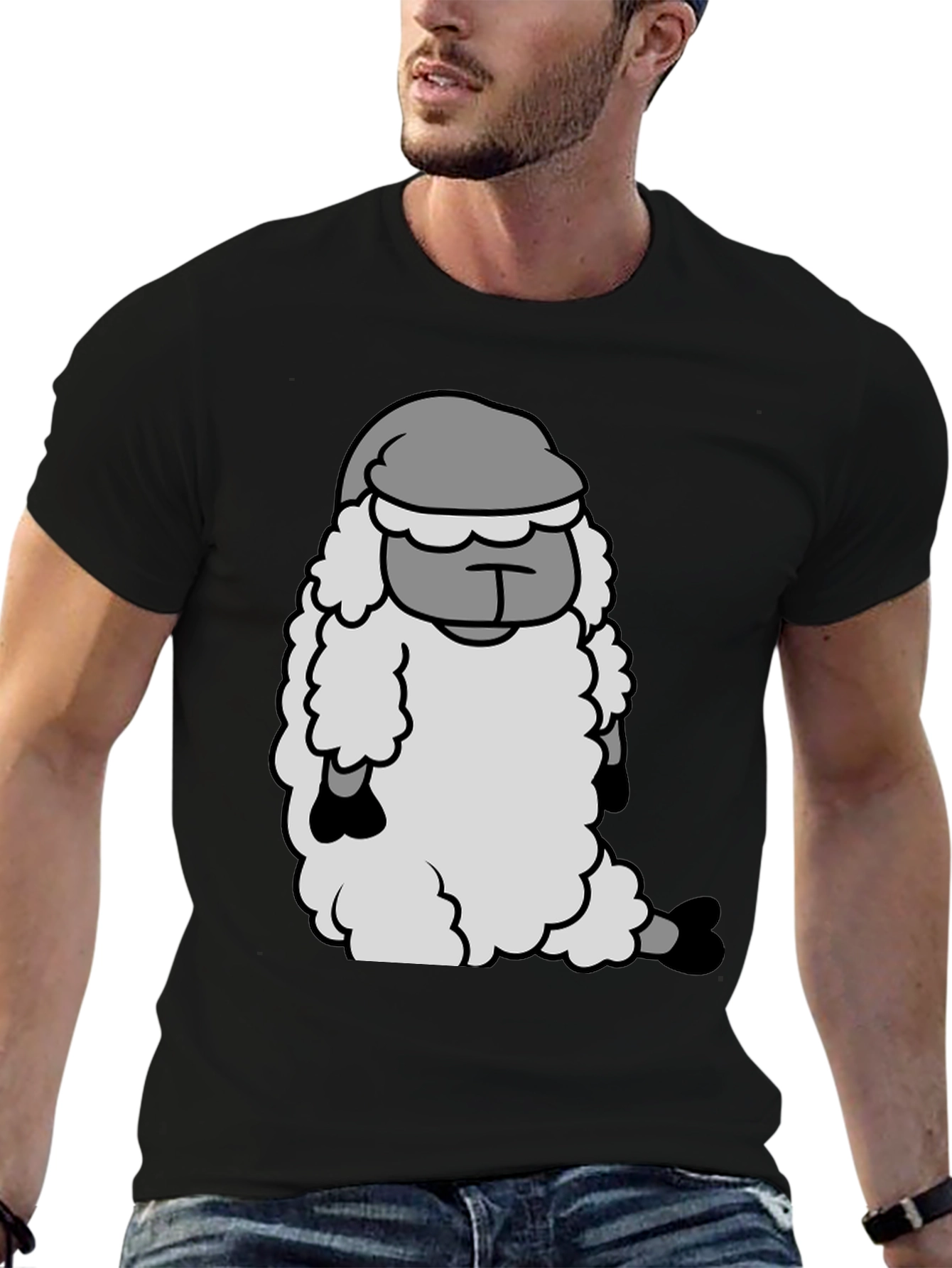 Sleepy Sheep Graphic Tee - Soft Cotton Comfort