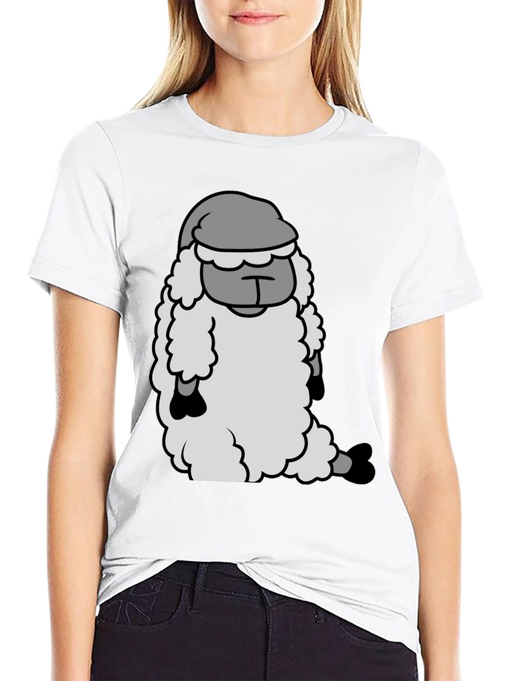 Sleepy Sheep Graphic Tee - Soft Cotton Comfort