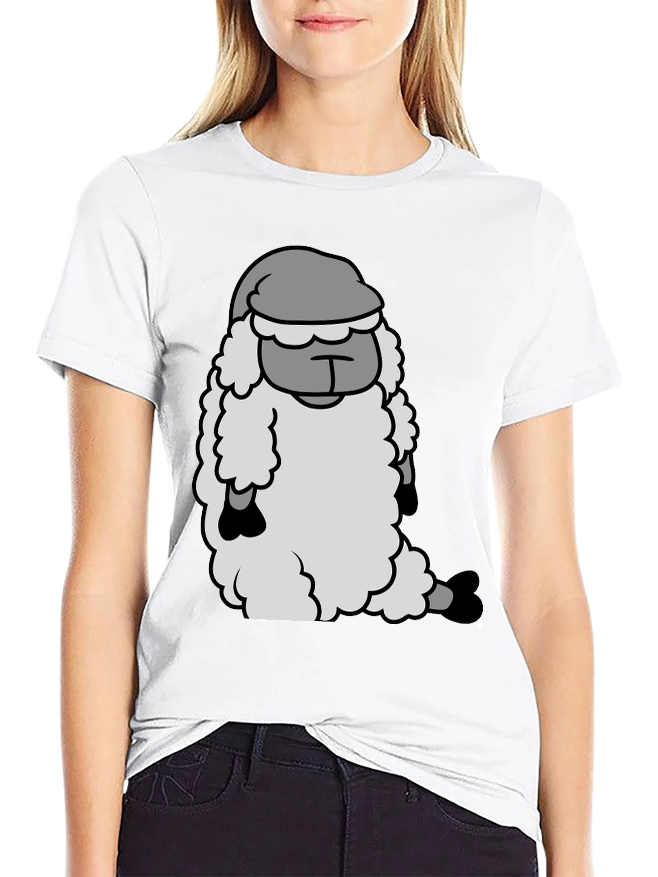 Sleepy Sheep Graphic Tee - Soft Cotton Comfort