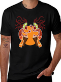 Ethnic Drum Circle Black Graphic Tee