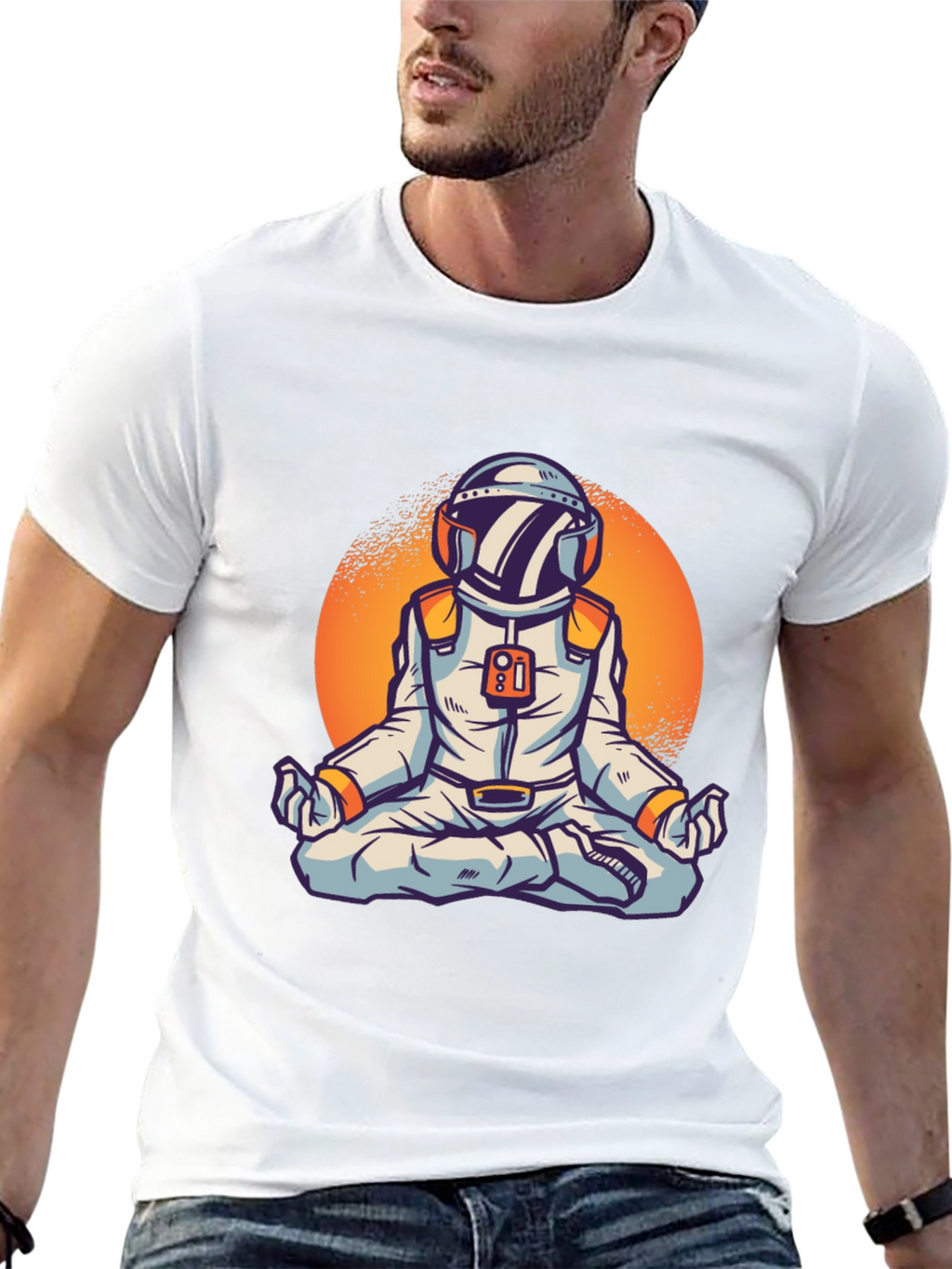 Zen Astronaut Graphic Tee - Black