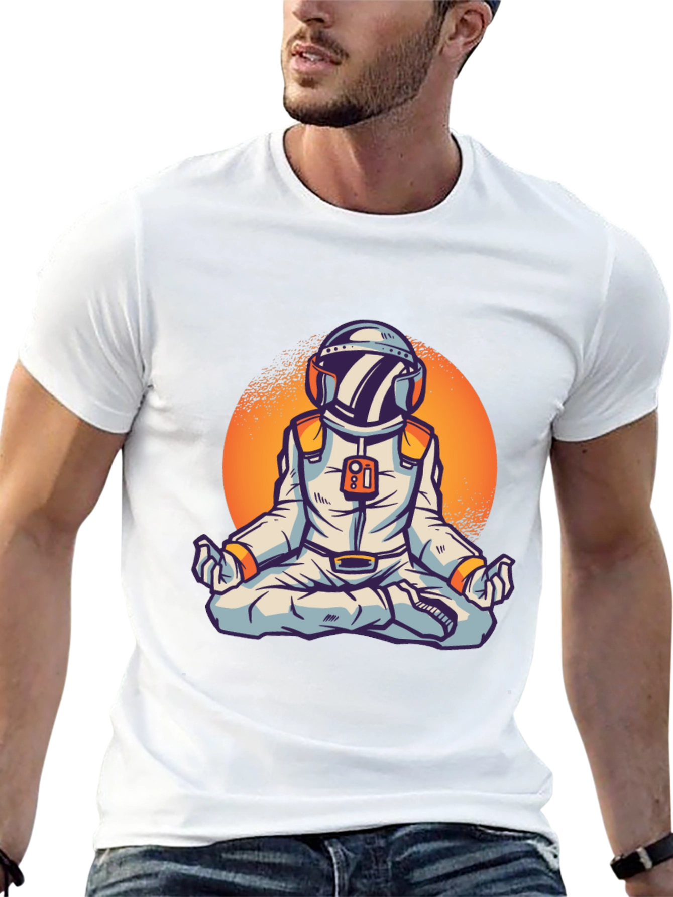 Zen Astronaut Graphic Tee - Black