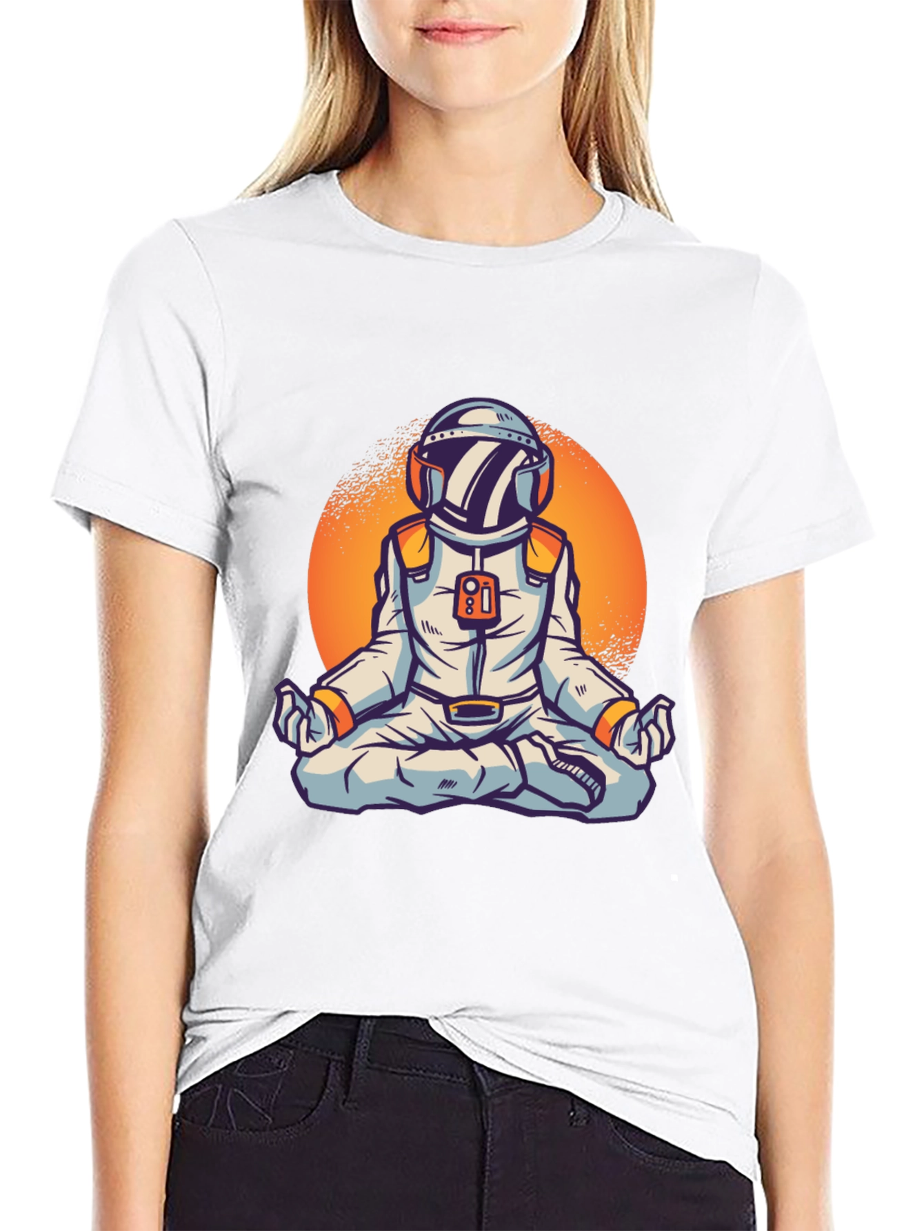 Zen Astronaut Graphic Tee - Black