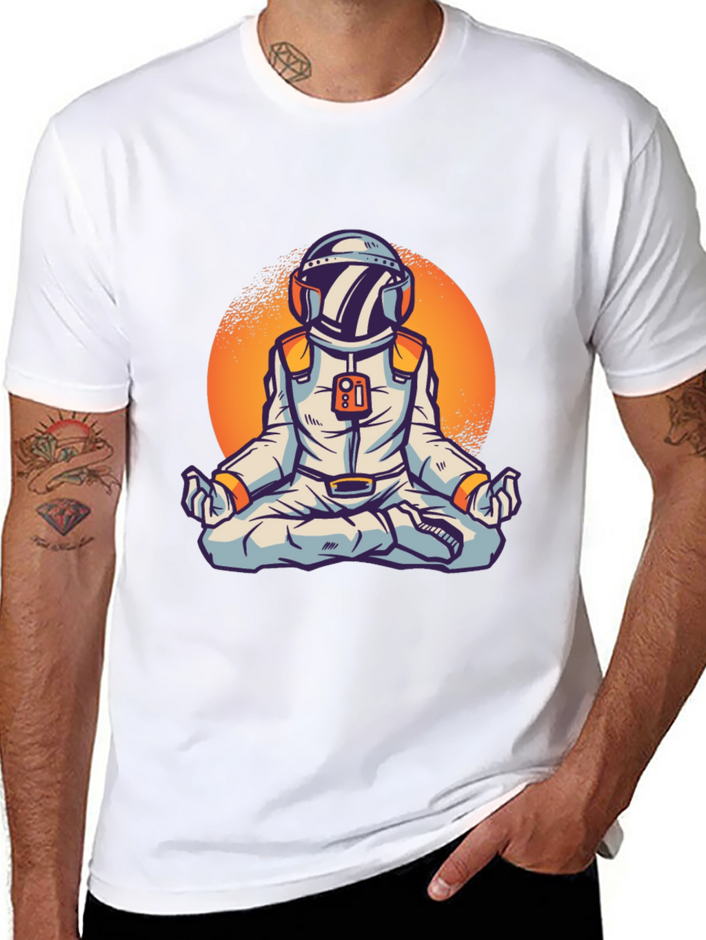 Zen Astronaut Graphic Tee - Black
