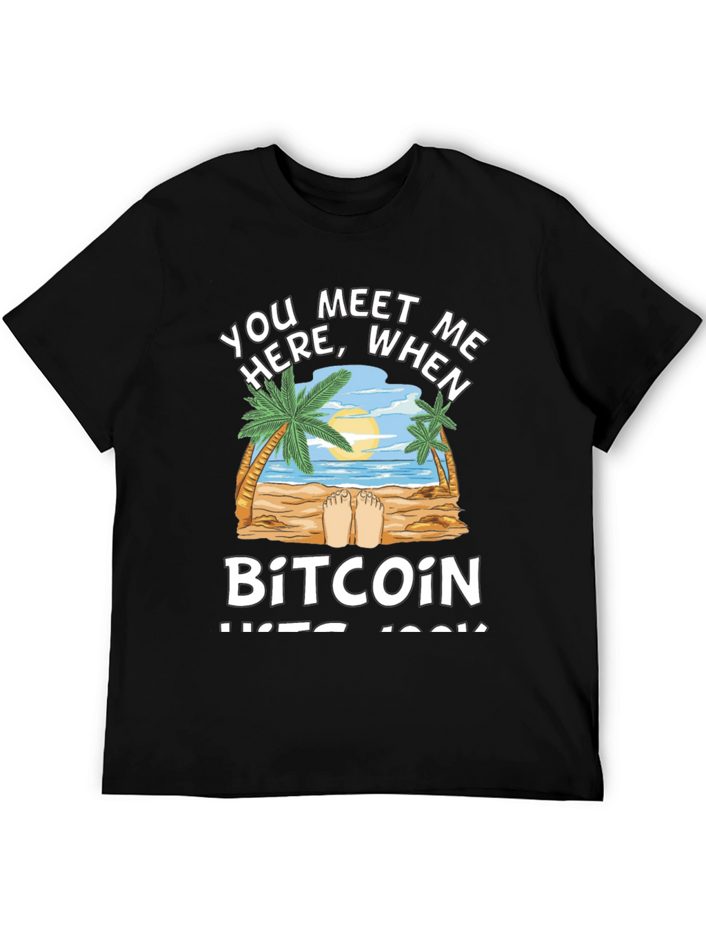 Bitcoin Beach T-Shirt - Crypto Paradise
