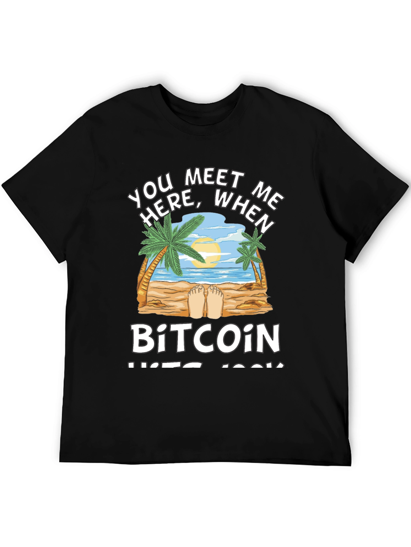 Bitcoin Beach T-Shirt - Crypto Paradise