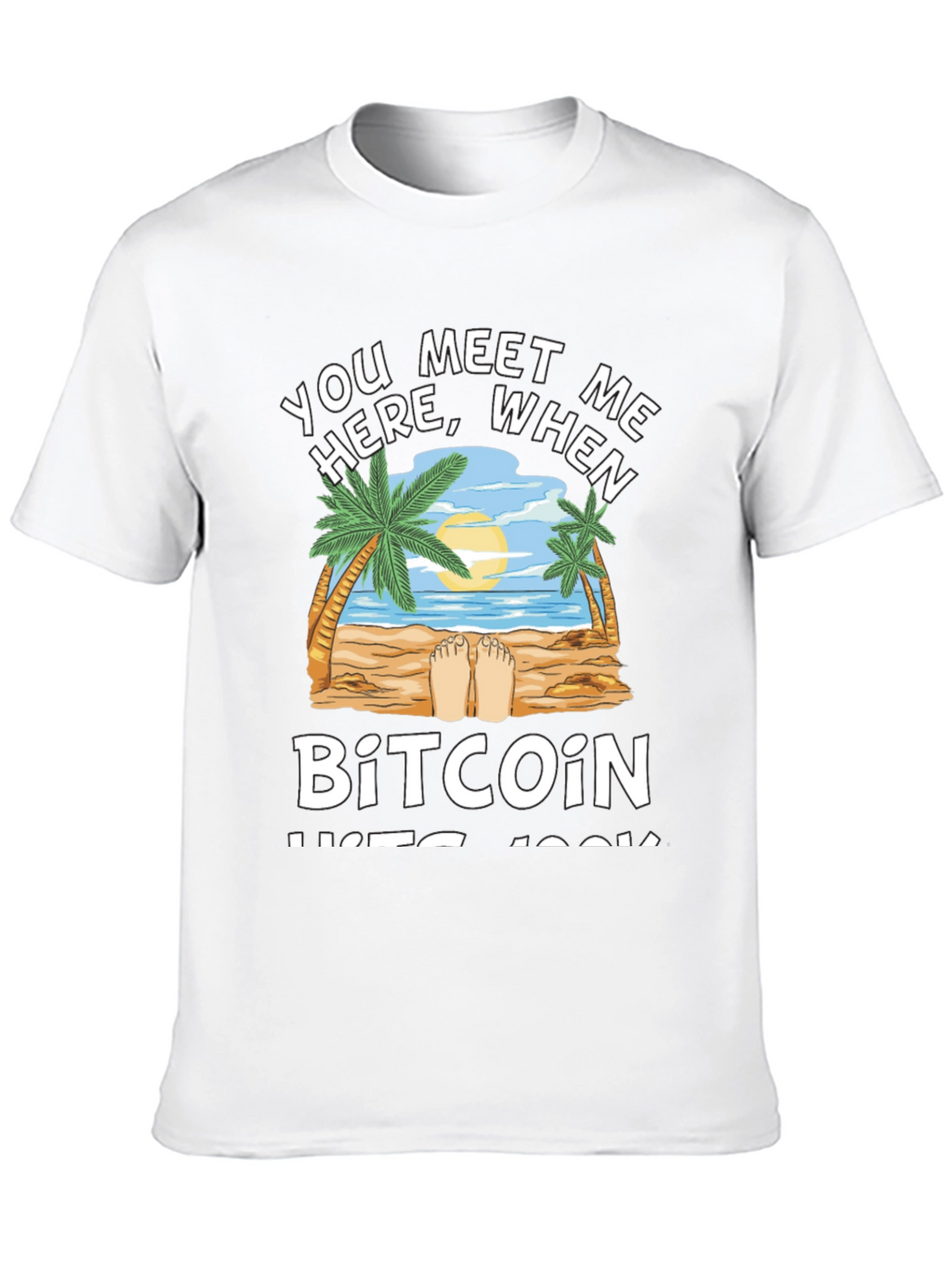Bitcoin Beach T-Shirt - Crypto Paradise