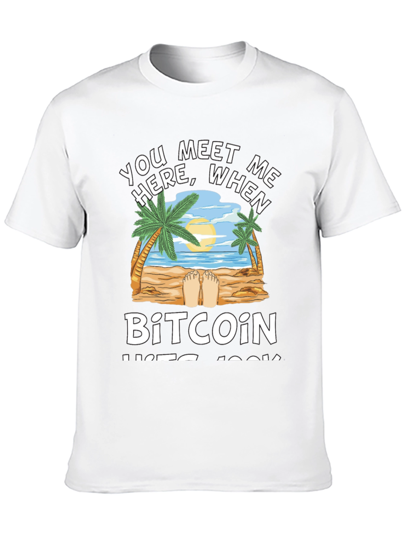 Bitcoin Beach T-Shirt - Crypto Paradise