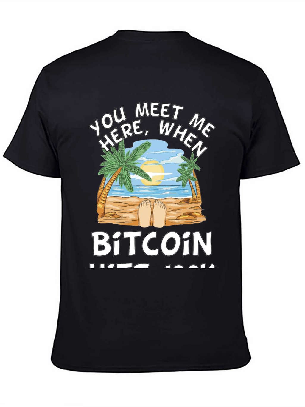 Bitcoin Beach T-Shirt - Crypto Paradise