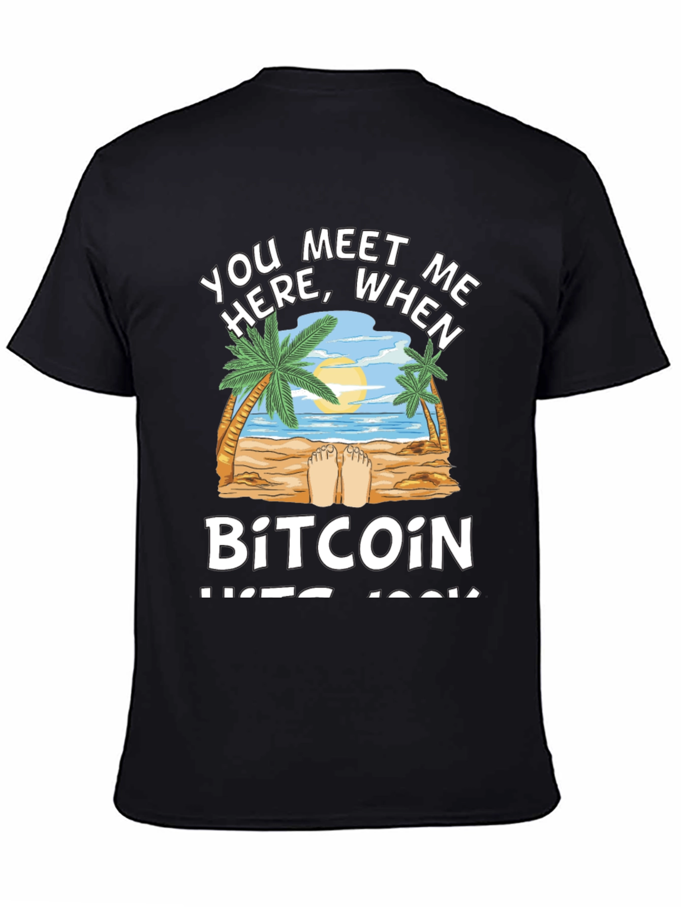Bitcoin Beach T-Shirt - Crypto Paradise