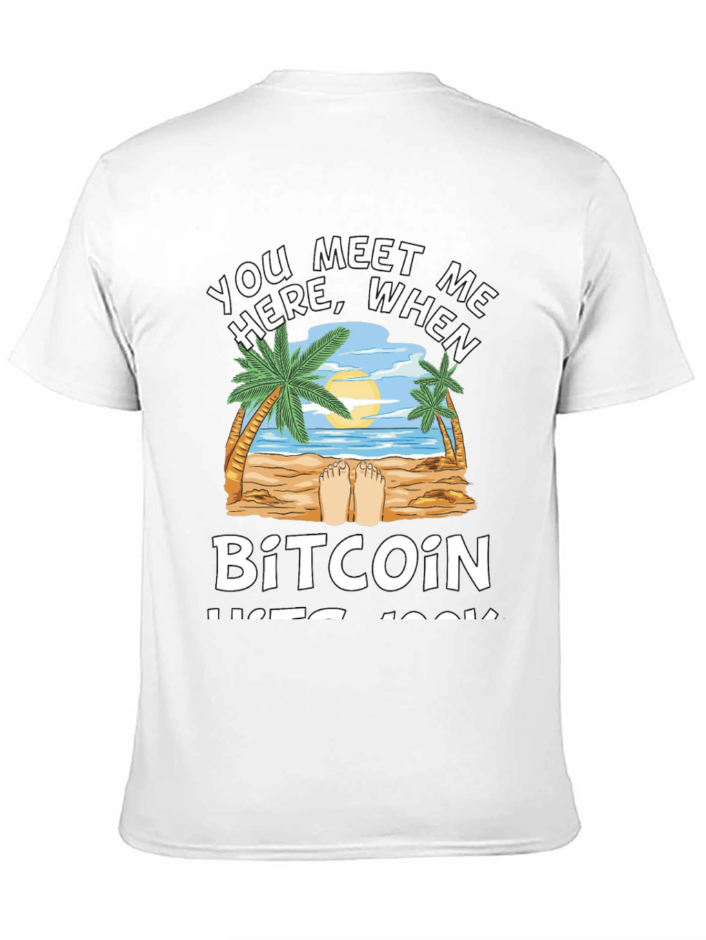 Bitcoin Beach T-Shirt - Crypto Paradise