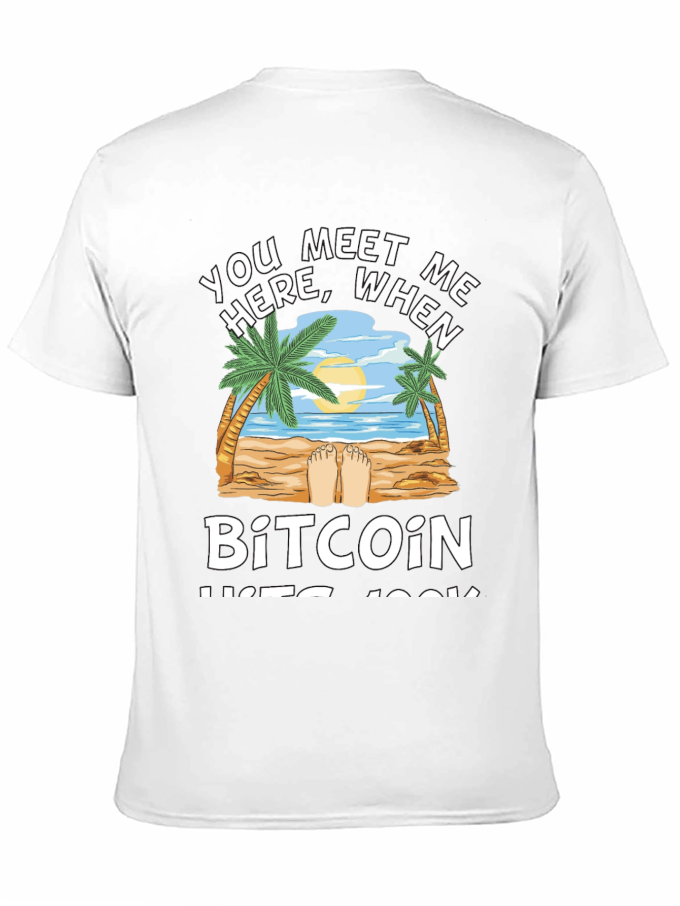 Bitcoin Beach T-Shirt - Crypto Paradise