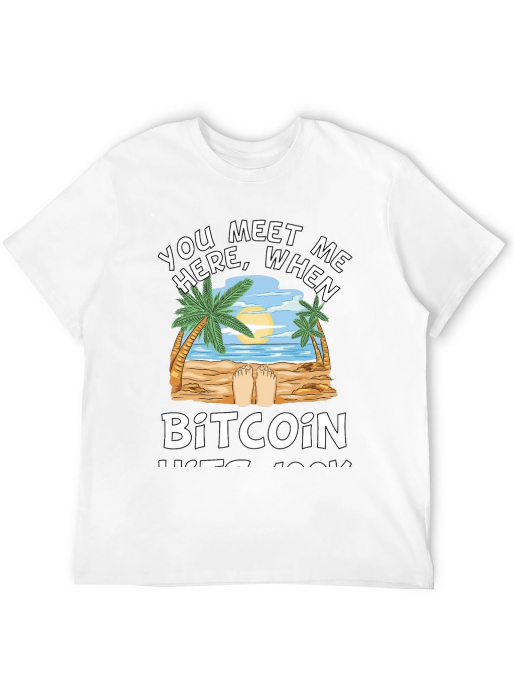 Bitcoin Beach T-Shirt - Crypto Paradise