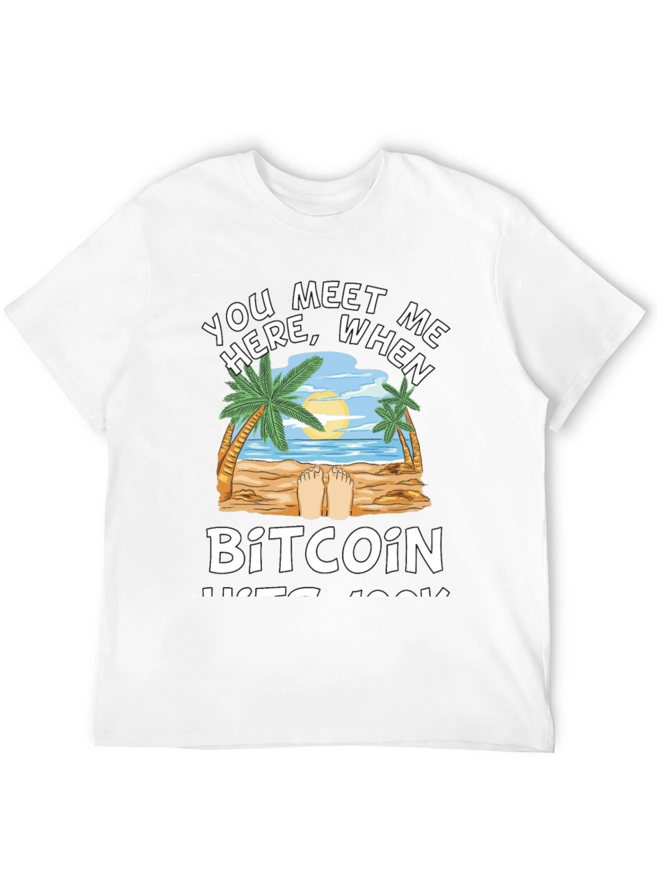 Bitcoin Beach T-Shirt - Crypto Paradise