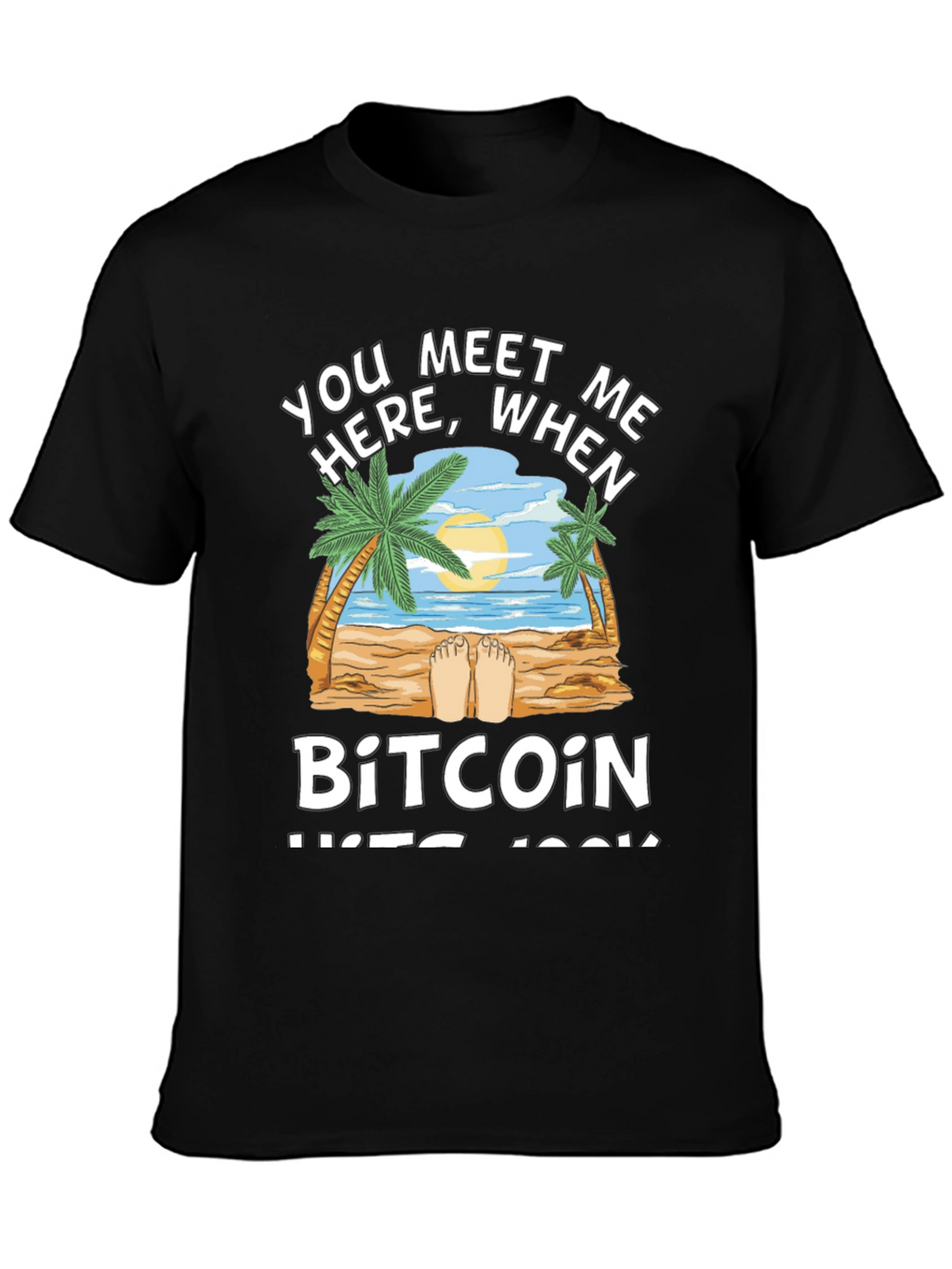 Bitcoin Beach T-Shirt - Crypto Paradise