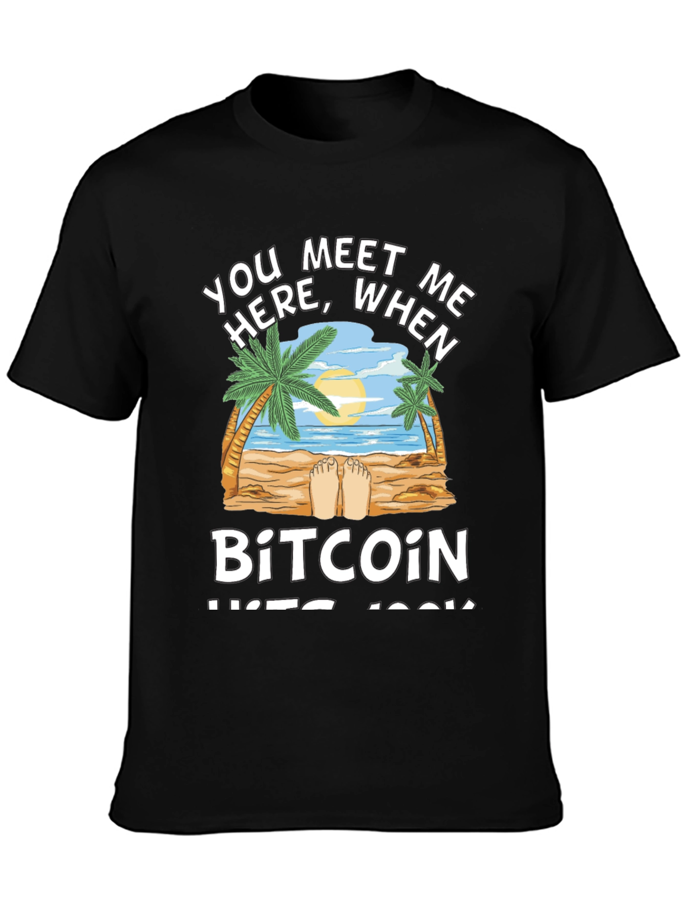 Bitcoin Beach T-Shirt - Crypto Paradise