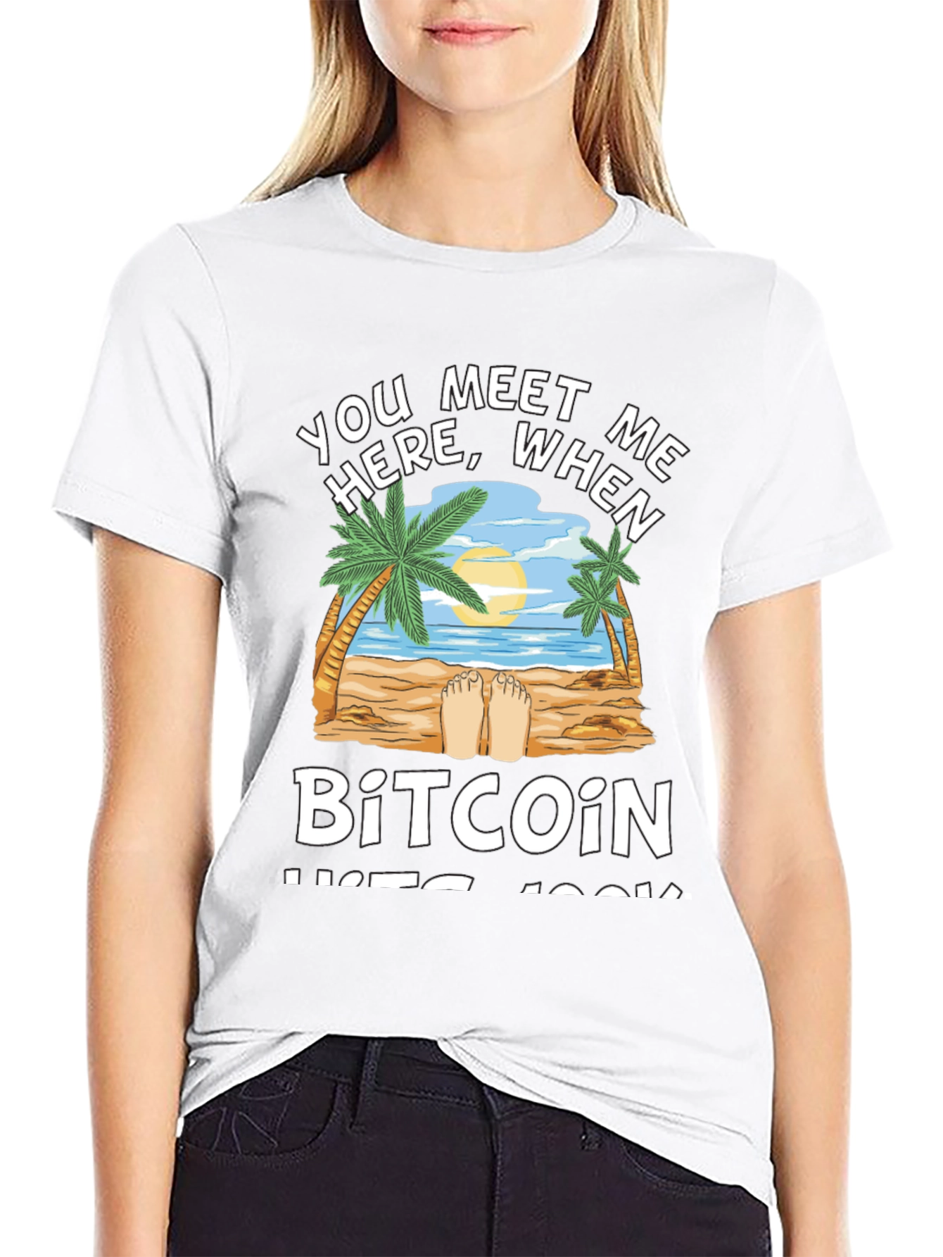 Bitcoin Beach T-Shirt - Crypto Paradise